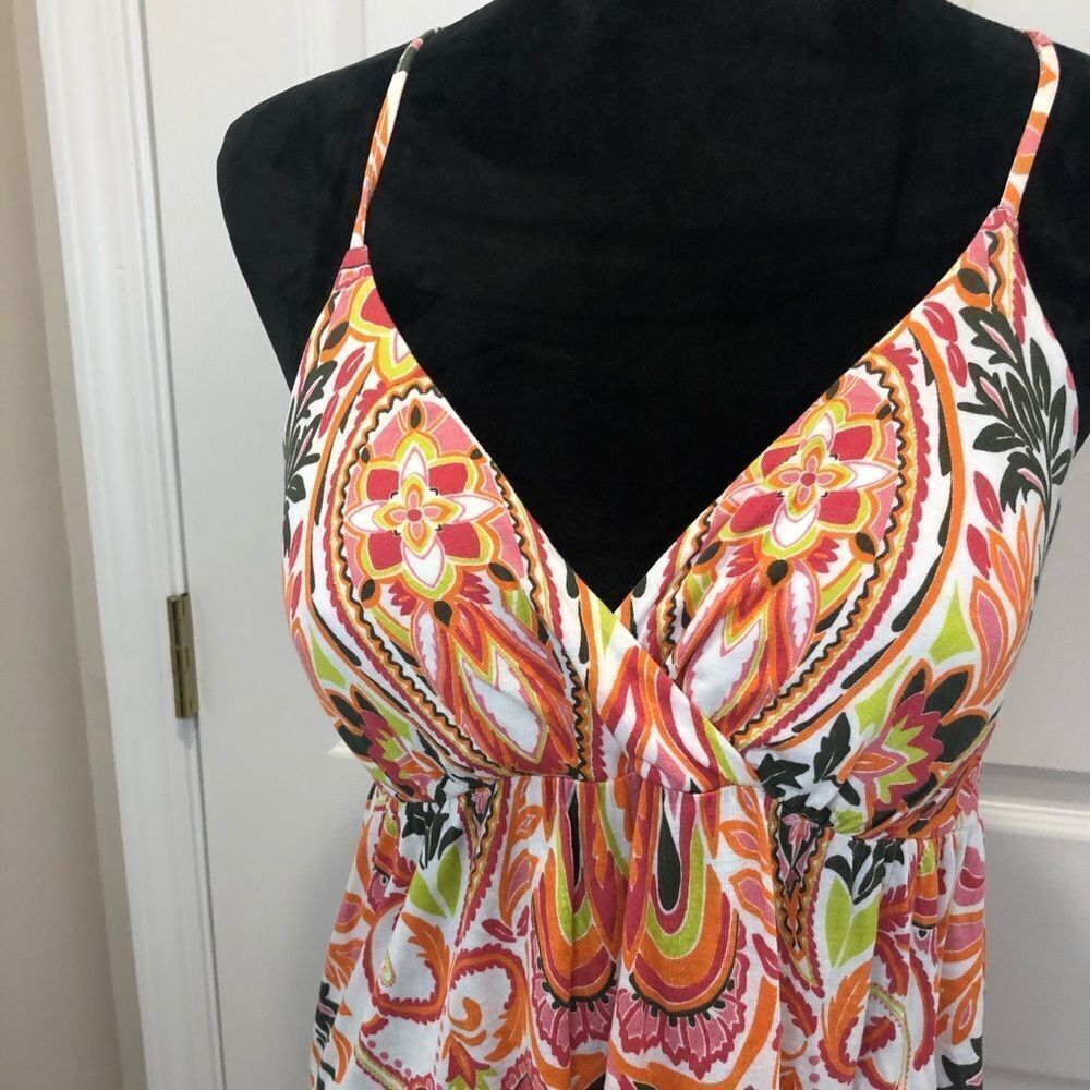 Paisley and floral beach dress size large - Picture 2 of 9